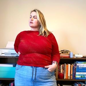 Vintage Anxiety Cafe Top — size 18/20